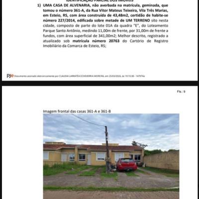 18 casas em Esteio com 43,48m2 cada construidas