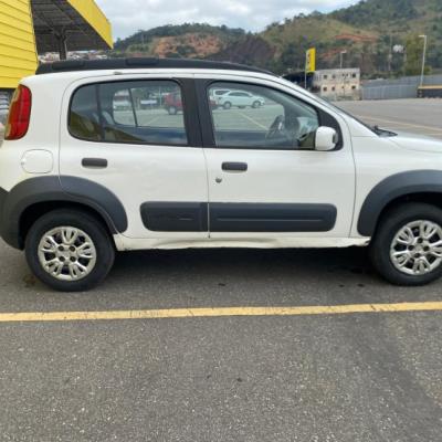 AUTOMOVEL FIAT/UNO WAY 1.0, ALCOOL/GASOLINA, BRANCA, 2012/2014, NO ESTADO EM QUE SE ENCONTRA.