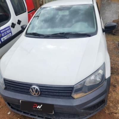AUTOMOVEL VW/GOL 1.0L MC4, ALCOOL/GASOLINA, BRANCA, 2019/2019, CHASSI: …09114, NO ESTADO EM QUE SE ENCONTRA.