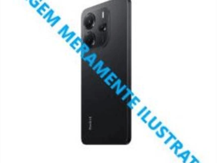 Foto ilustrativa 1 - Celular Xiaomi/Redmi, cor preta.
