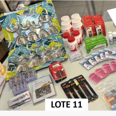 LOTE CONTENDO MATERIAL ODONTOLÓGICO, NO ESTADO EM QUE SE ENCONTRA.
