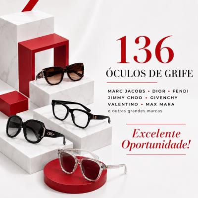 Lote Único com 136 Óculos de Grifes