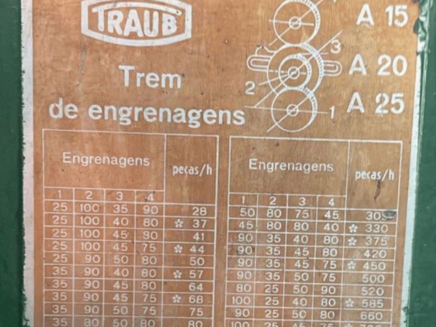 Foto ilustrativa 2 - Máquina Traub, Leinen, trem de engrenagens.