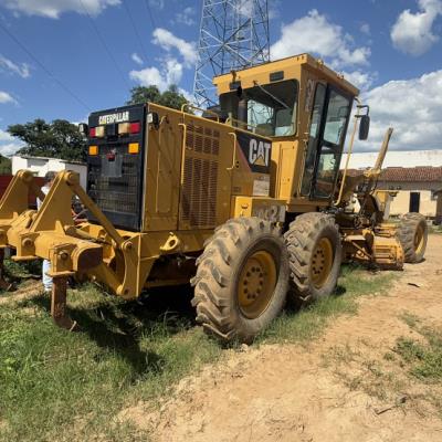 MOTONIVELADORA CATERPILLAR 120K, AMARELA, CAT0120KLJAP05278, ANO 2014, NO ESTADO EM QUE SE ENCONTRA.