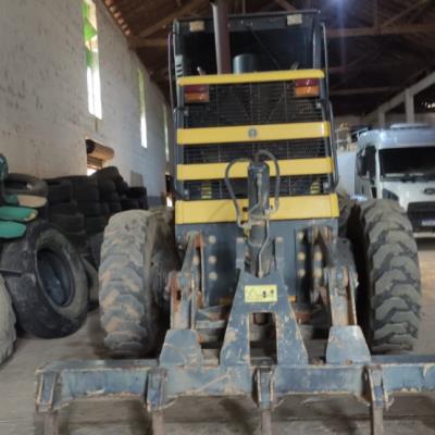 MOTONIVELADORA NEW HOLLAND, RG140B, AMARELA, ANO 2018, Nº DE IDENT: HBZN0140EJAF07331, SÉRIE: NJAF07331, NO ESTADO EM QUE SE ENCONTRA.