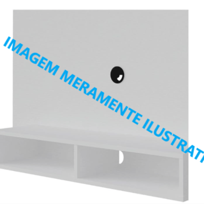 Painel de parede p/ televisor, pequeno, cor branca.