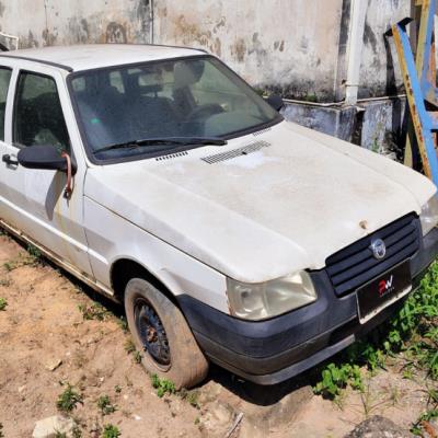 PAS/ AUTOMOVEL FIAT/UNO MILLE FIRE FLEX, 2005/2006, ALC/GASOL, BRANCA, CHASSI: …91446, NO ESTADO EM QUE SE ENCONTRA. CHASSI CORRUIDO.