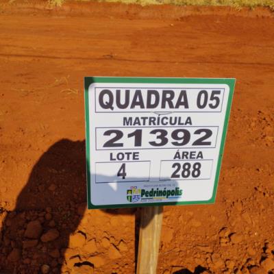 QUADRA 05, LOTE 04, AVENIDA COMERCIAL DO VALLE, LOTEAMENTO VIA COMERCIAL DO VALLE, PEDRINÓPOLIS/MG, ÁREA DE 288,00 M². MATRÍCULA: 21392. NO ESTADO EM QUE SE ENCONTRA.