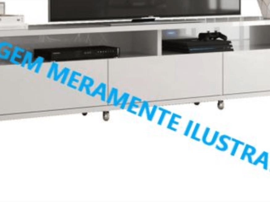 Foto ilustrativa 1 - Rack baixa, com 3 portas de correr e prateleira