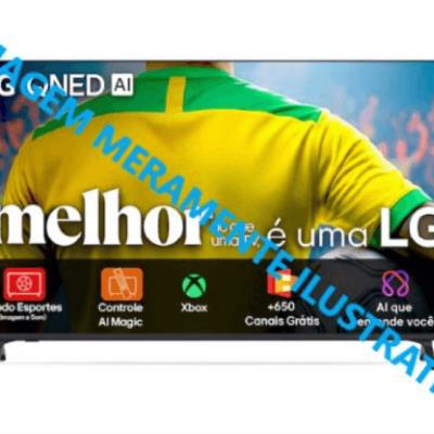 Smart TV/LG, 86 polegadas, cor preta.