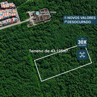Terreno de 43.125m² | Sem benfeitorias