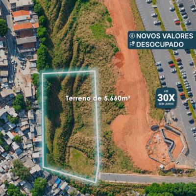 Terreno de 5.660m² | Sem benfeitorias