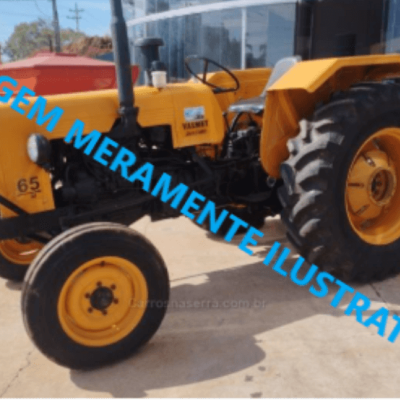 Trator Valmet ID60, ano 1970, cor amarela.